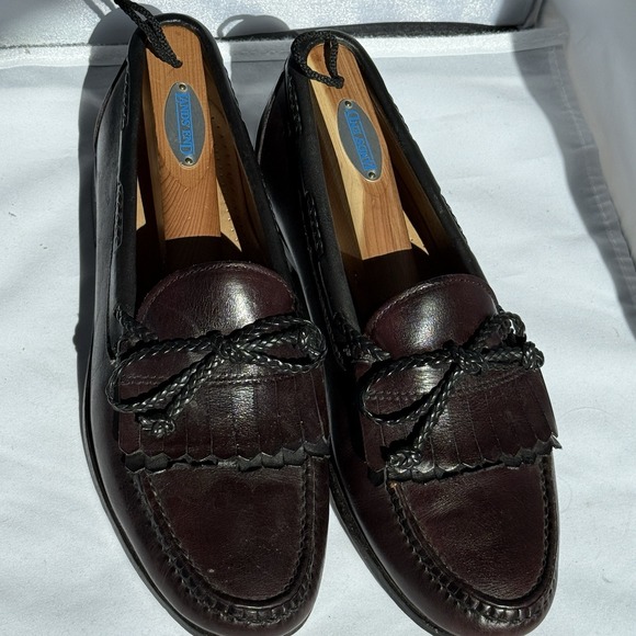 Vintage Allen Edmonds Woodstock Shoes Mens 9.5D Brown Kiltie Tassel Loafers USA main image 5